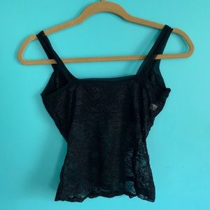 Tops - Black Lace Bra Corset Cropped Top Tops - Black Lace Bra Corset Cropped Top